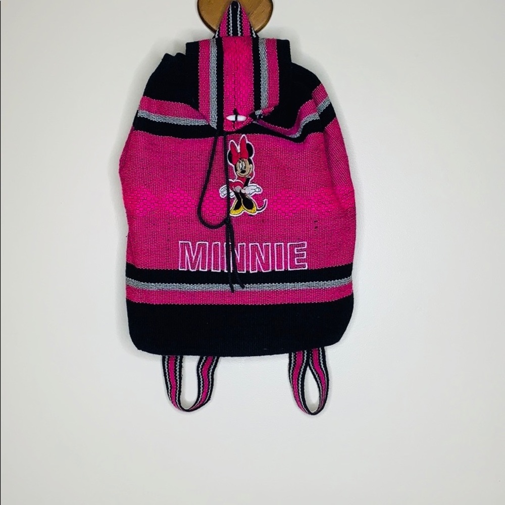 Disney | Minnie Mouse Pink Baja Drawstring Backpack | Collectors Canvas Bag